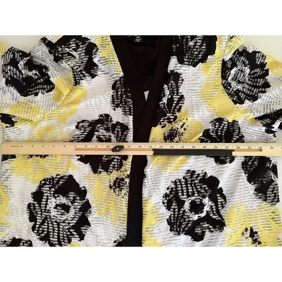 R&M Richards Womens Cardigan Top Size 24W Open Front Floral USA Vintage - Picture 6 of 9